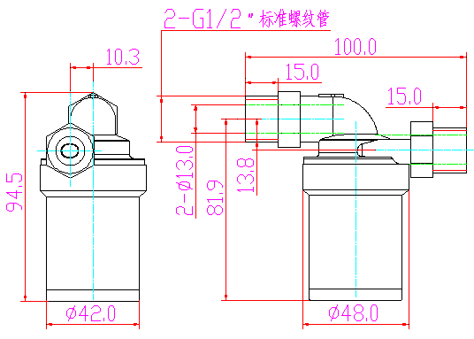 ZL38-39 無(wú)刷直流水泵平面圖