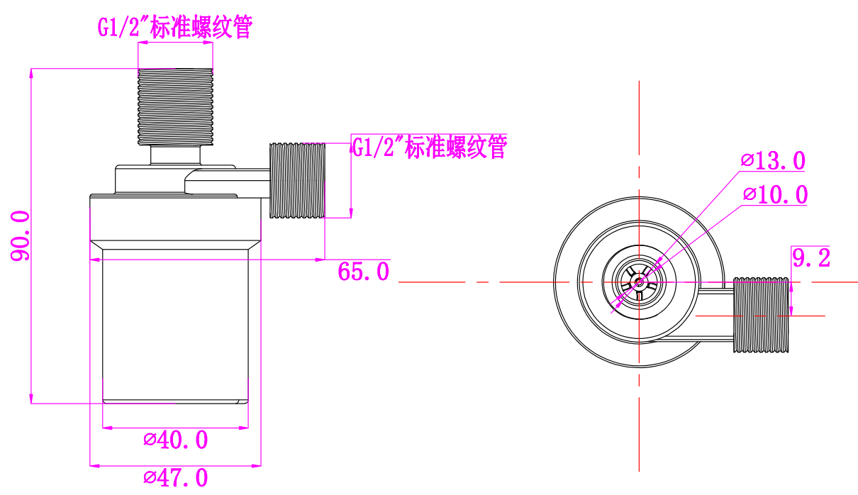 ZL38-39B 無(wú)刷直流水泵平面圖